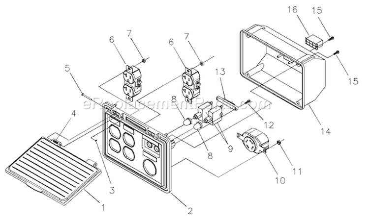 Page A Diagram and Parts List for 1655-0  Briggs and Stratton Generator